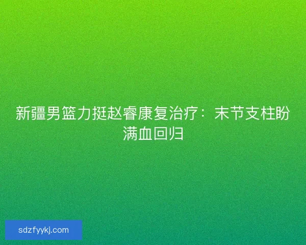 新疆男篮力挺赵睿康复治疗：末节支柱盼满血回归